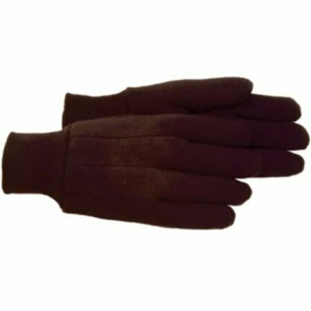 MIDWEST QUALITY GLOVES GLOVE BROWN JERSEY POLYESTER/COTTON 7792-L